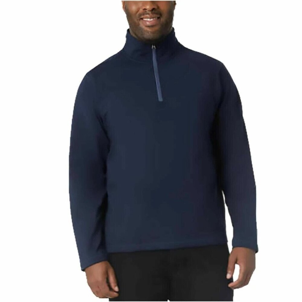 32 Degrees Men's XL Navy 1/4 Zip Pullover Heat  Sweatshirt  K1202